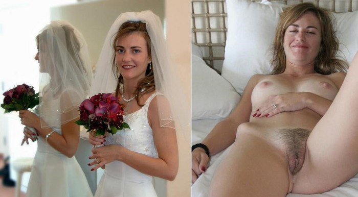 Naked bride before the wedding