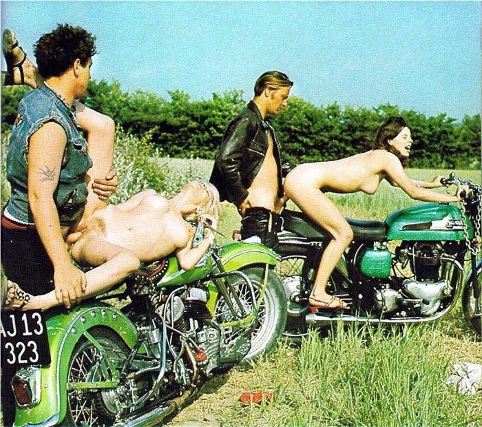 Pornographic biker motorcycle