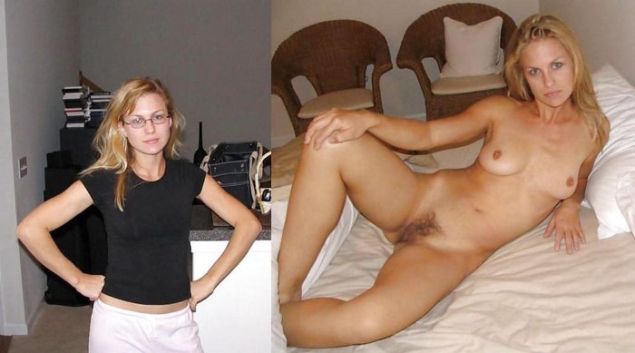 Wife undressed in the company