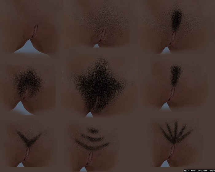 Male intimate hairstyles