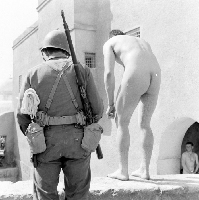 Naked Women and Men in Unisex Public Shower