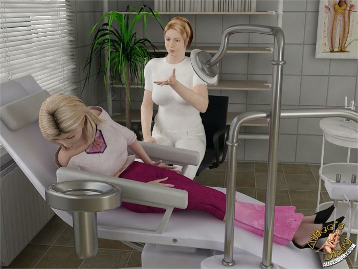 In the office of the gynecologist hidden