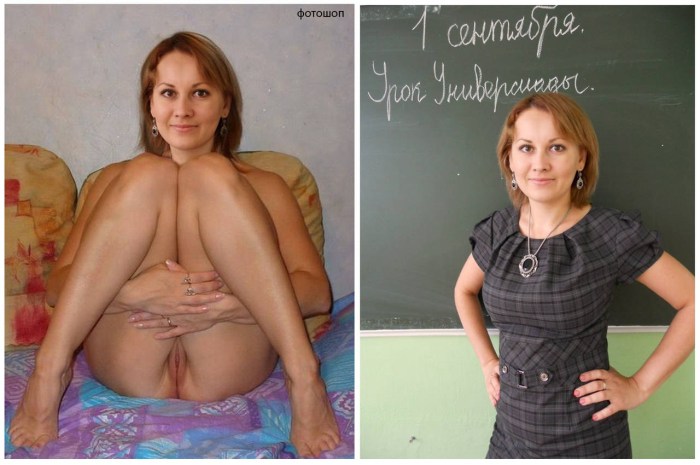 Naked Russian teacher