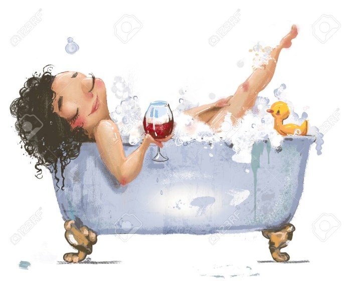 Girl in the bathroom with a glass