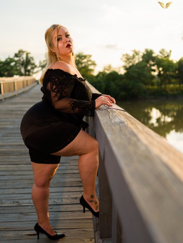 Monica Mazzaratie in a dress