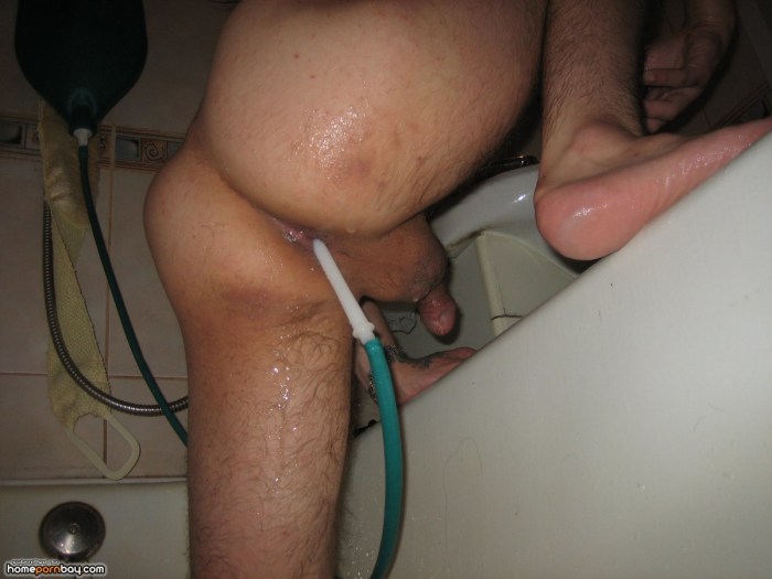 Photo enema close -up