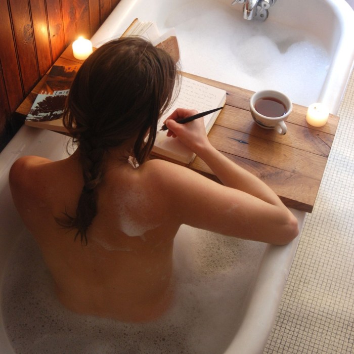 Beautiful photos of girls in the bathroom