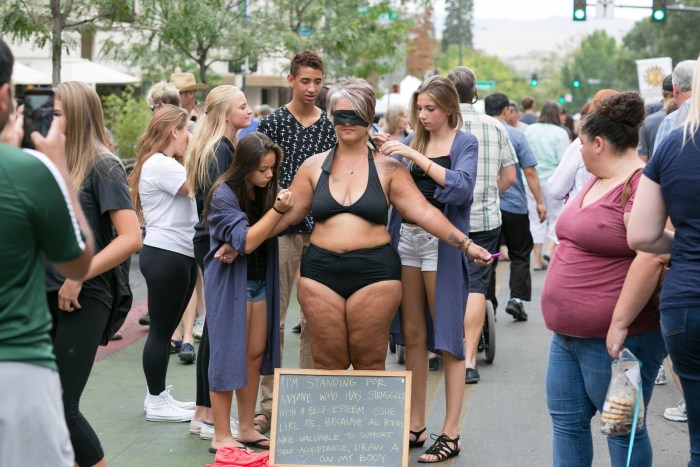 Naked mature public