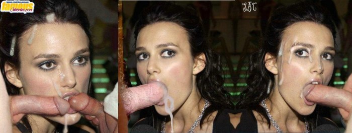 Actress Kira Knightley sucks a dick