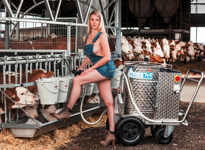 Girl with a pig