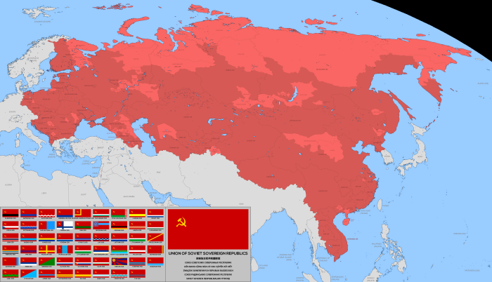 The sphere of influence of the USSR