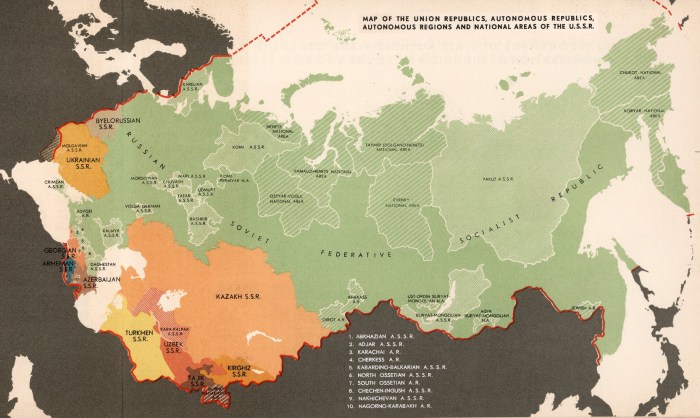 USSR map before the collapse of the Union