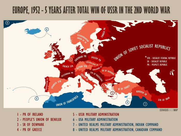 European map of 1945