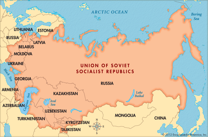 Map of nuclear strikes on the USSR 1956