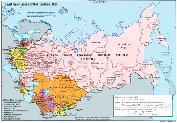 Map of languages of Russia
