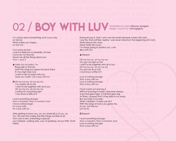 Boy with luv text