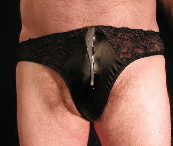 Male dick in women's panties