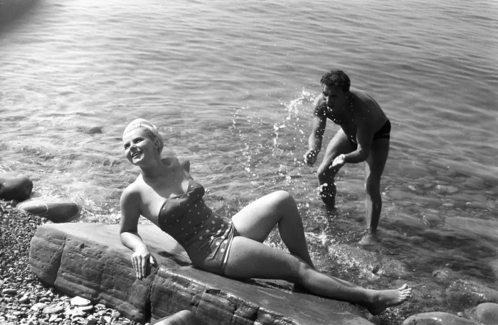 Retro wild beach