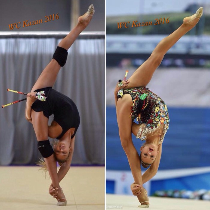 Alexandra Soldatova Gymnast trains
