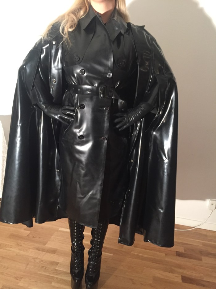 Girls in leather cloaks