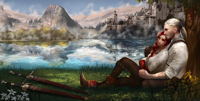 Witcher Geralt and Triss