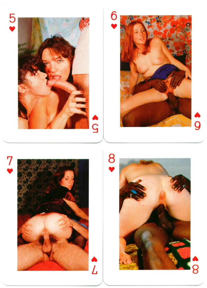 Old playing porn cards