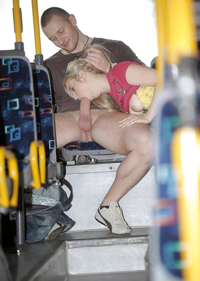Naked Asian women in public transport