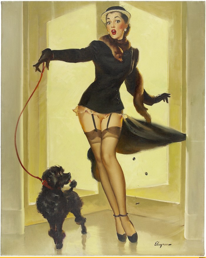 Nylon stockings retro advertising
