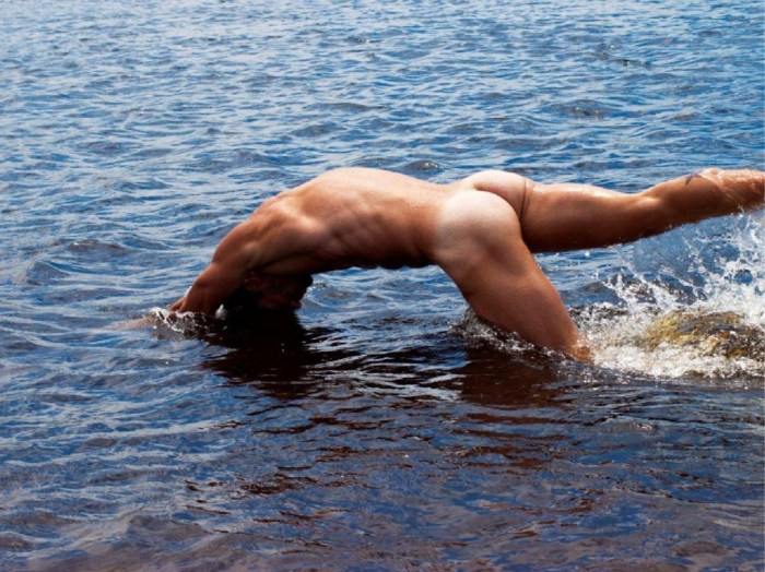 Boys without swimming trunks Naked