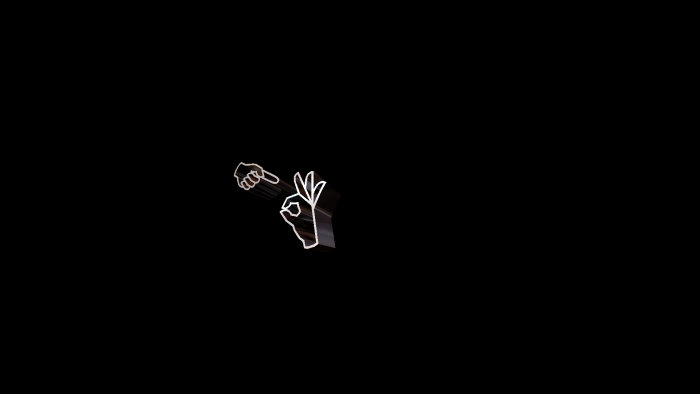 Minimalism on a black background