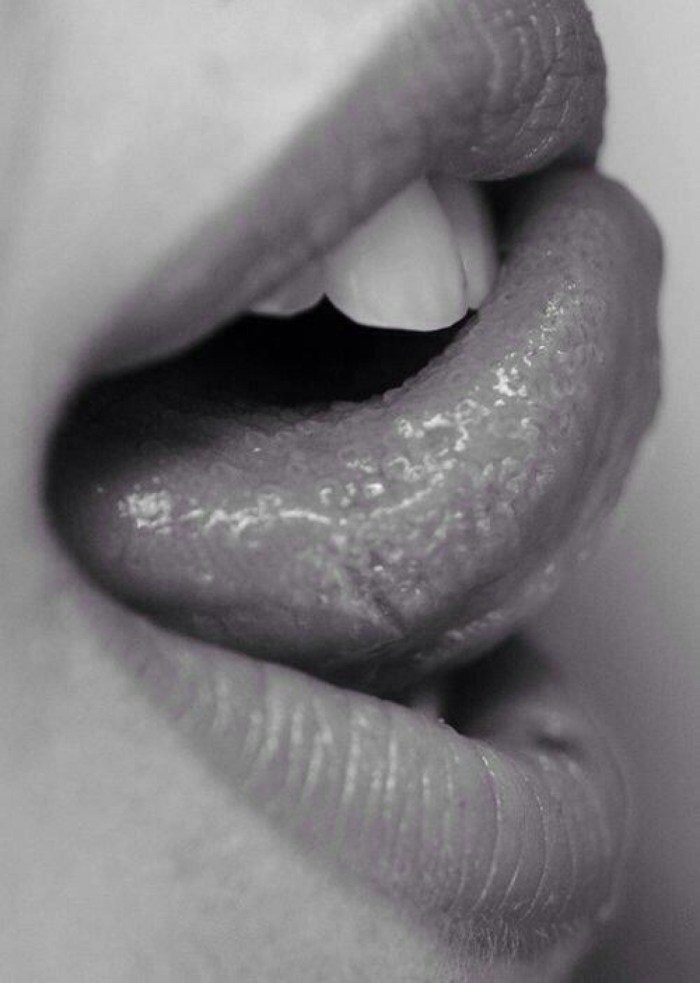 Licks lips