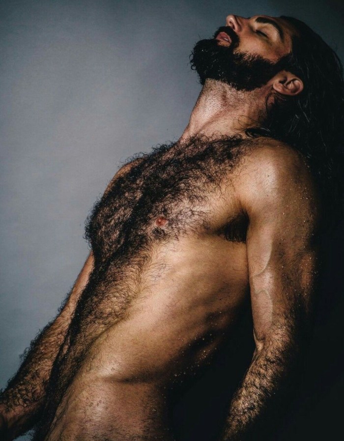 A very hairy man