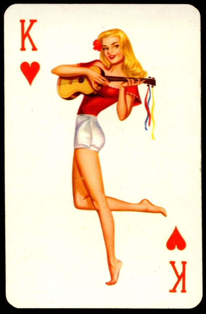 Cards with girls in Pin-Up style