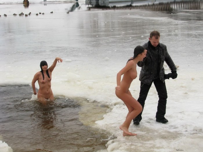 Epiphany bathing naked