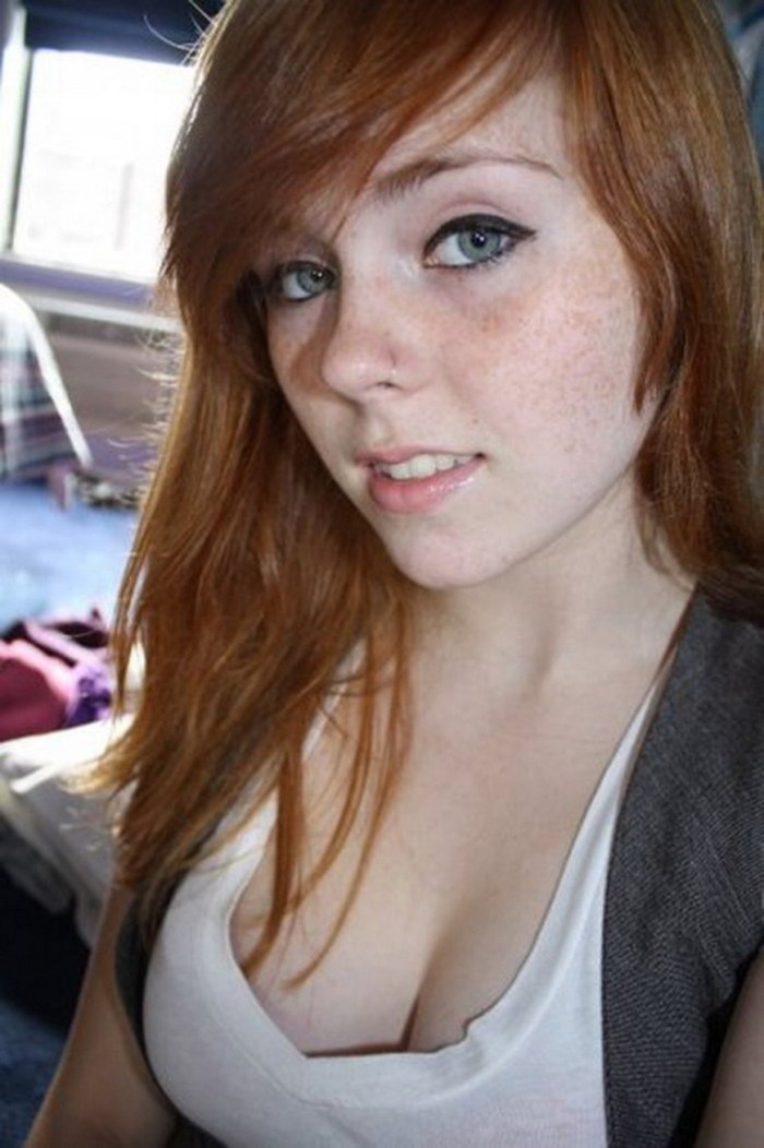Red girls with green eyes