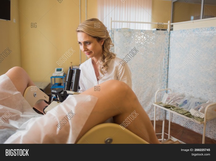 Woman on the gynecological table