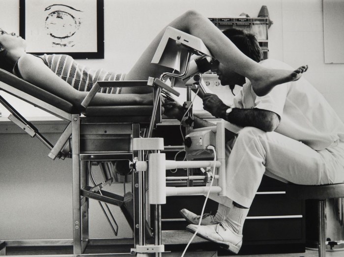 Gynecological chair in films