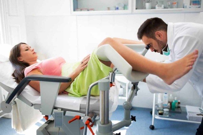 A gynecologist's chair