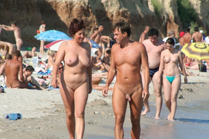 Burnts of vacationers on the beach
