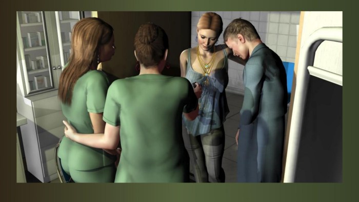 Red -haired girl castrates guys