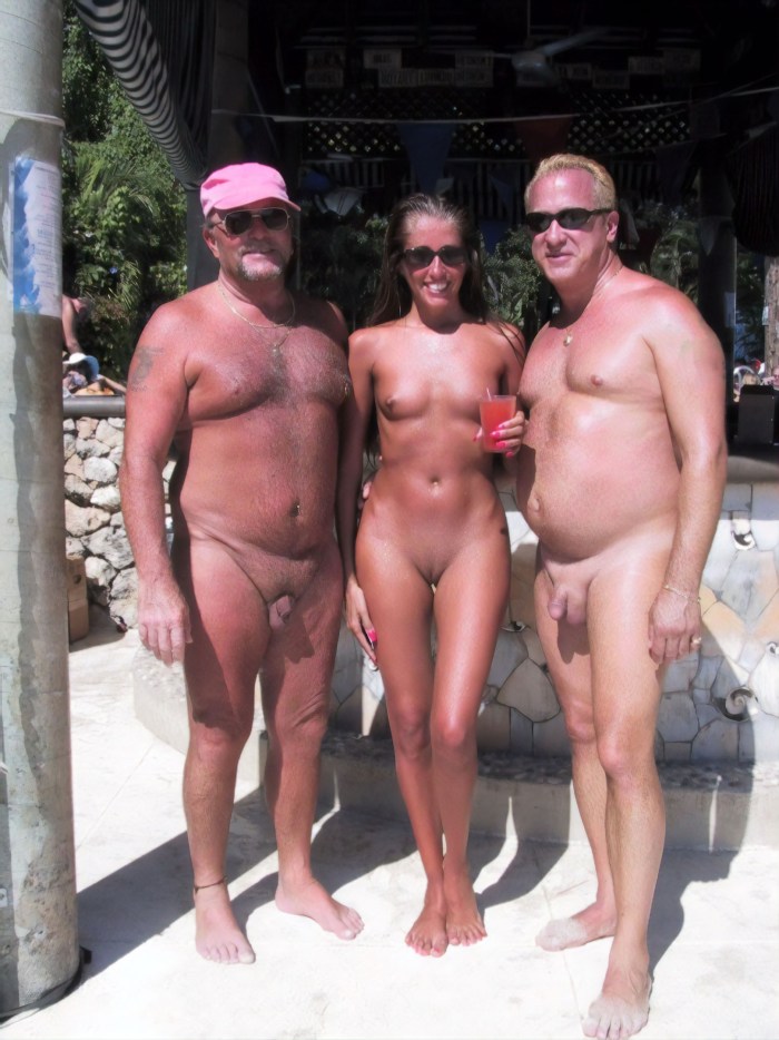 Naked mature pairs on the beach