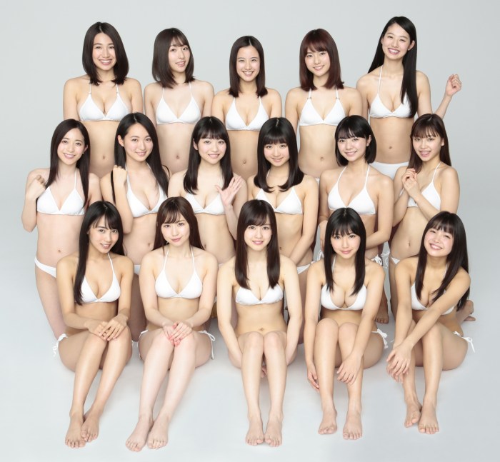 Japanese women in a row