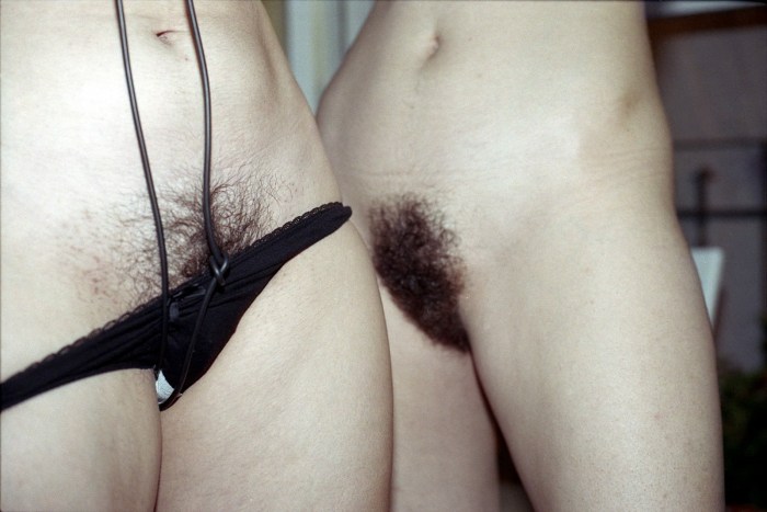 Panties Pulled Aside Revealing Hairy Pussy