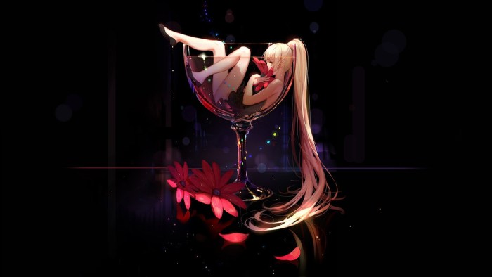 Girl with a glass