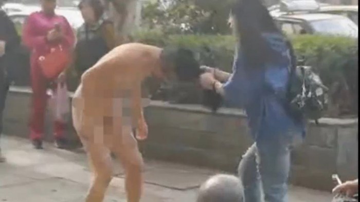 Separate naked to humiliate