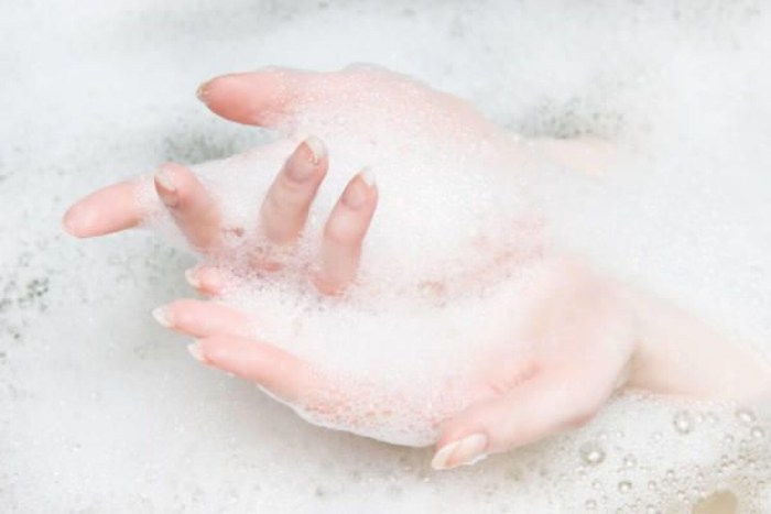 Soap foam without a background