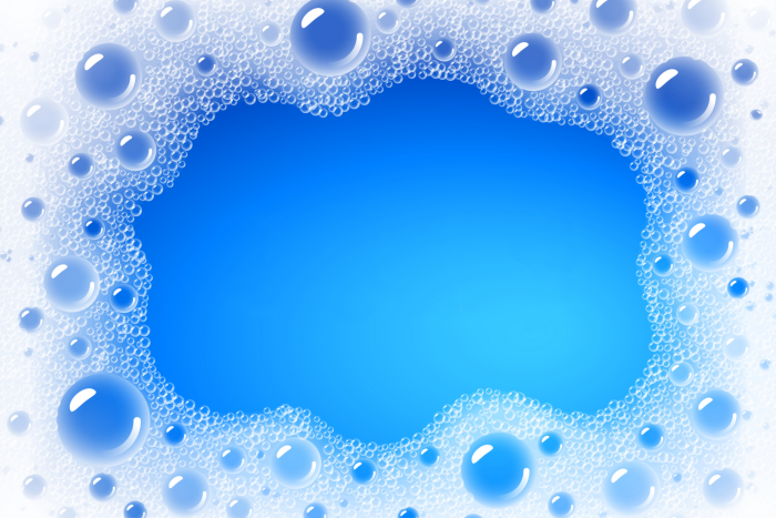 Foam from shampoo background