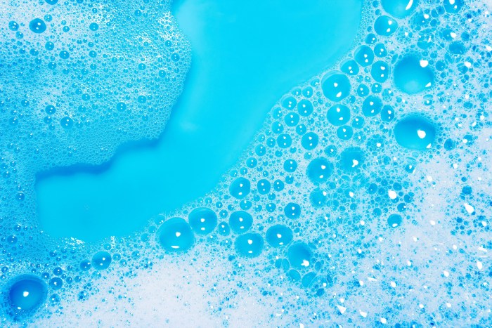 Hand with foam