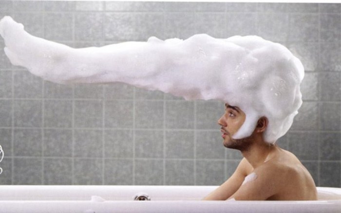 Soap foam background