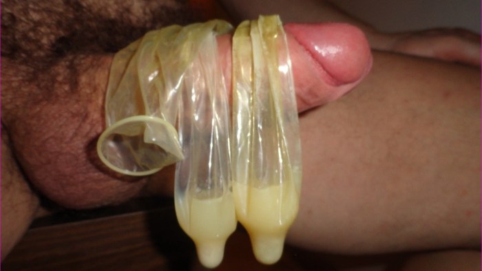 Cum in condom a lot